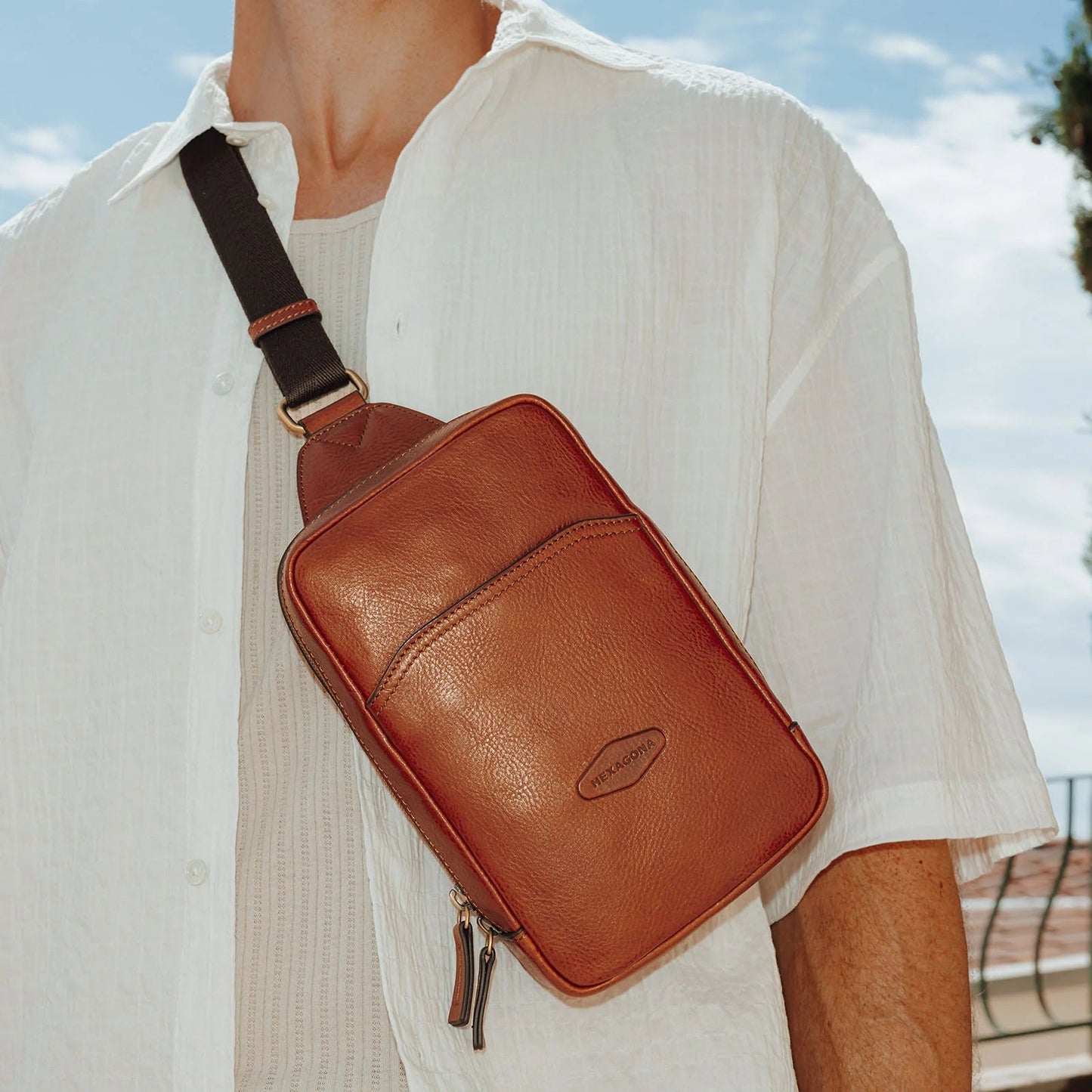 Sac Homme monobretelle en cuir | H1920177 Stuart