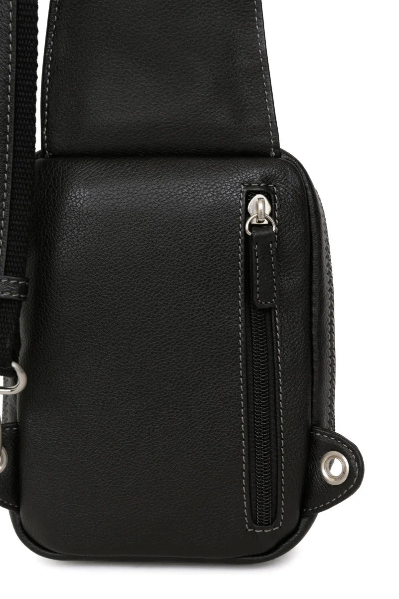 Sac monobretelle Homme en cuir | H461303 Confort