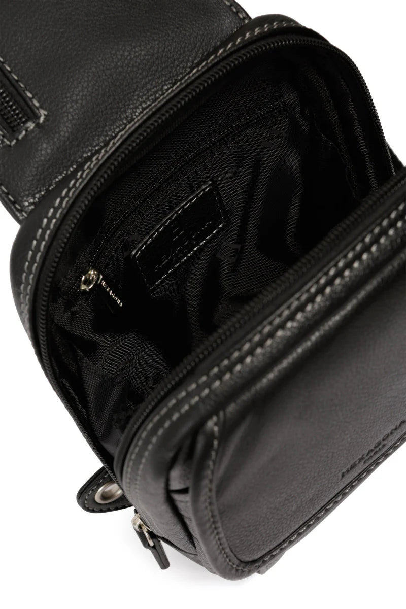 Sac monobretelle Homme en cuir | H461303 Confort