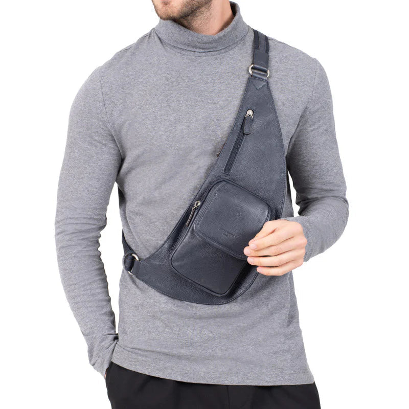 Sac Homme monobretelle en cuir | H469522 Confort