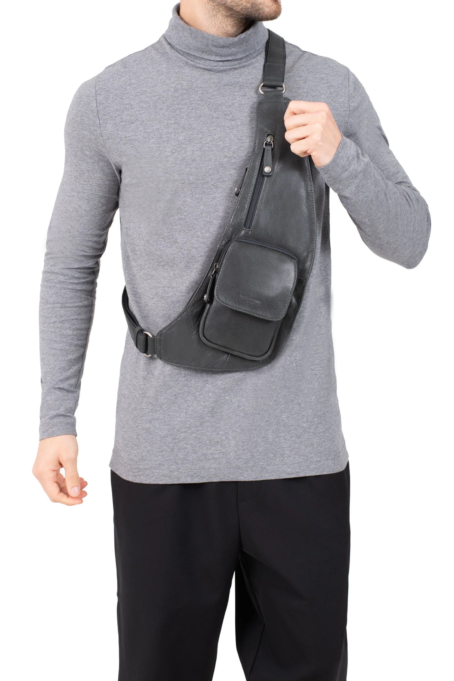 Sac monobretelle Homme en cuir | H664754 Instinct