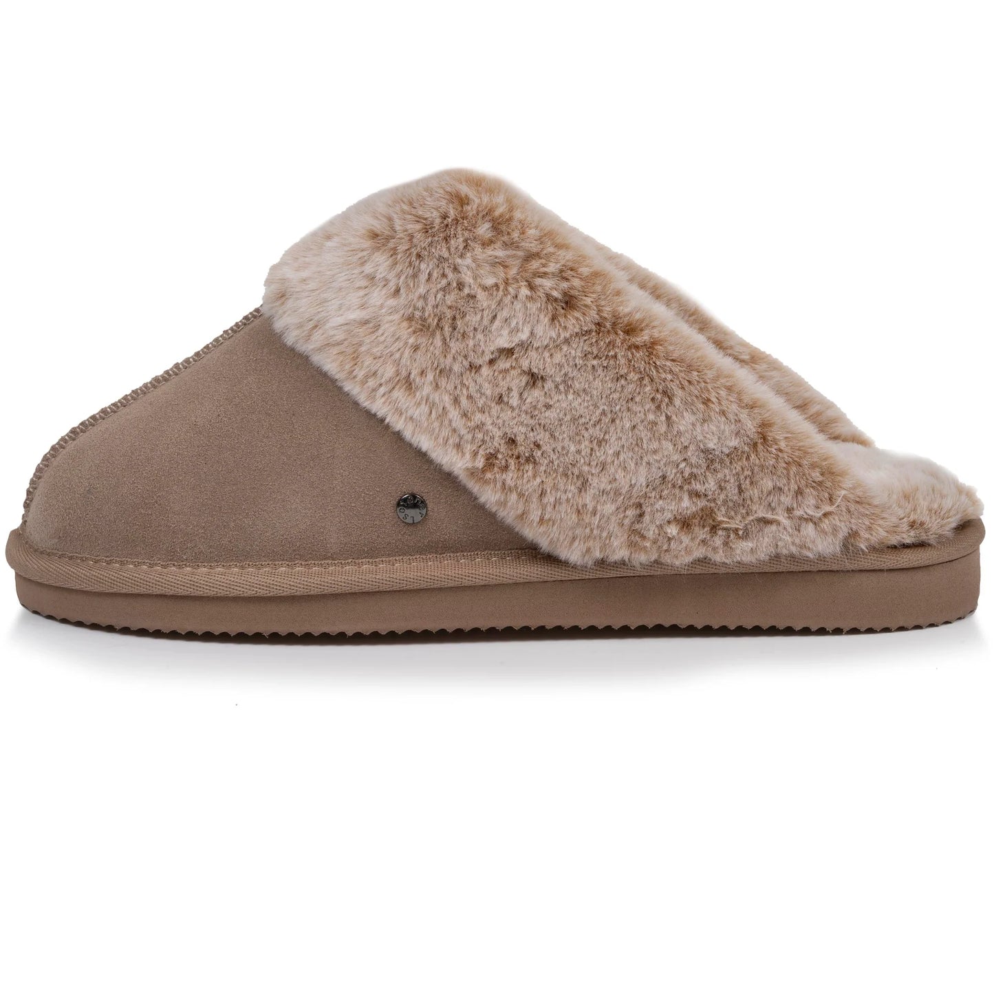 Chaussons mules fourrés | 97282 Beige