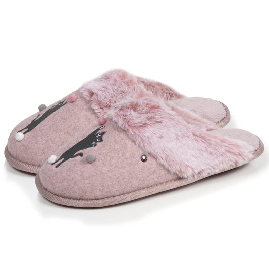 Chaussons mules plates | 97357 Rose