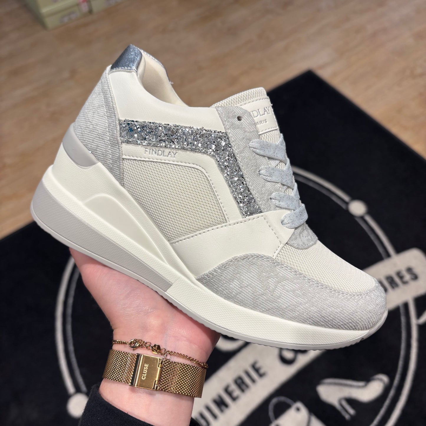 Baskets compensées | F0987 Silver