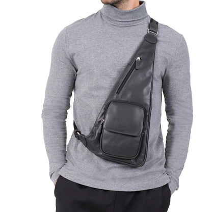 Sac Homme monobretelle en cuir | H154819 Félin
