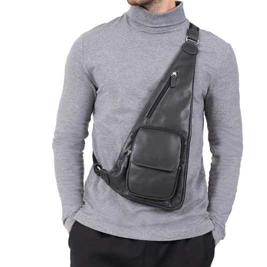Sac Homme monobretelle en cuir | H154819 Félin