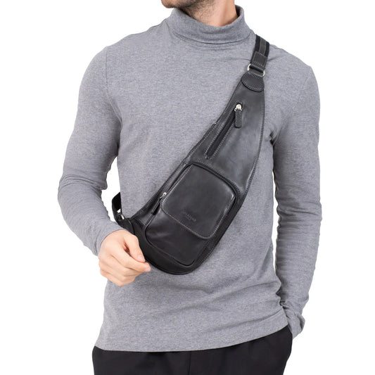 Sac Homme monobretelle en cuir | H154828 Félin