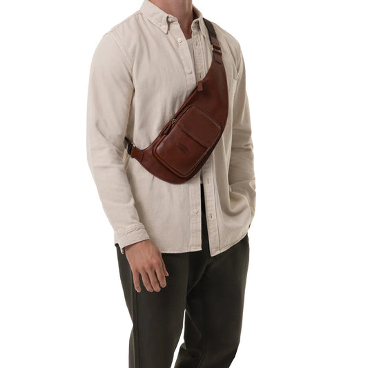 Sac Homme monobretelle en cuir | H1920123 Stuart