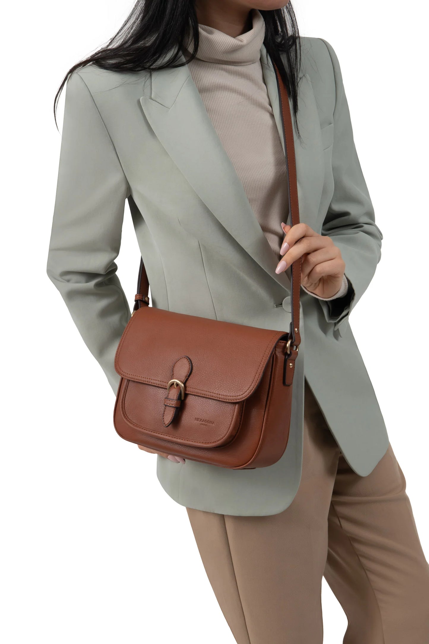 Sac en cuir Hexagona | H4120239 Noir