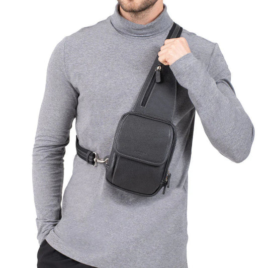 Sac monobretelle Homme en cuir | H461303 Confort