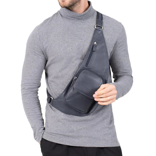 Sac Homme monobretelle en cuir | H469522 Confort