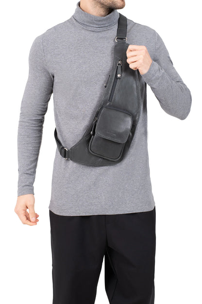 Sac monobretelle Homme en cuir | H664754 Instinct
