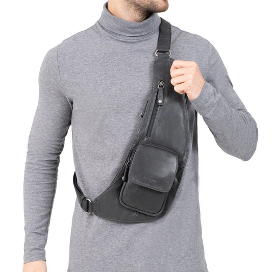 Sac monobretelle Homme en cuir | H664754 Instinct
