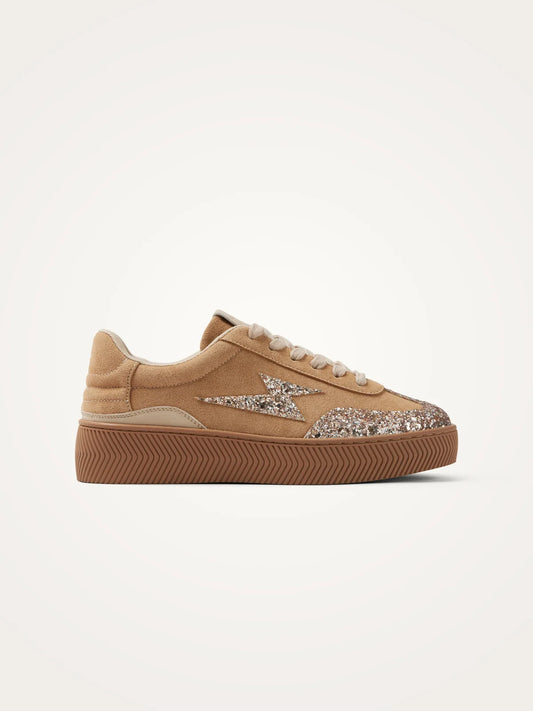 Vanessa Wu - Baskets JANE EMBLEM | Beige | BK2921