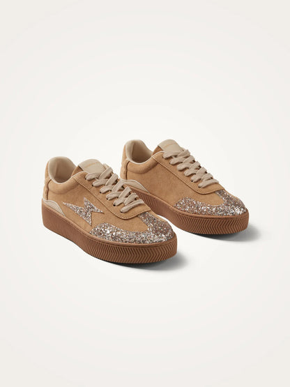Vanessa Wu - Baskets JANE EMBLEM | Beige | BK2921