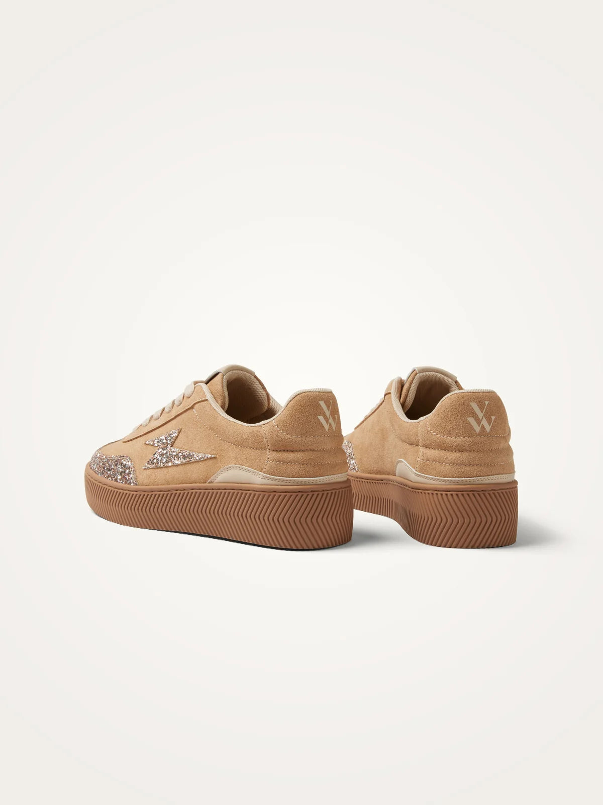 Vanessa Wu - Baskets JANE EMBLEM | Beige | BK2921
