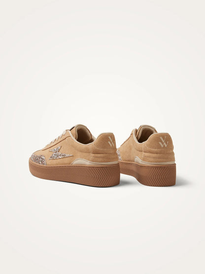 Vanessa Wu - Baskets JANE EMBLEM | Beige | BK2921