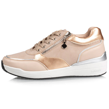 Baskets Isotoner confort zippées Beige