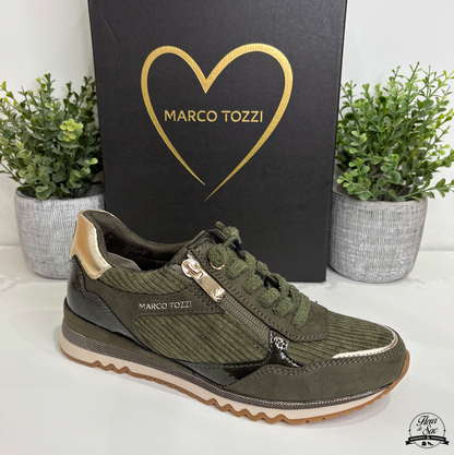 Marco Tozzi – Baskets à zip Khaki | 2-23703-47-726