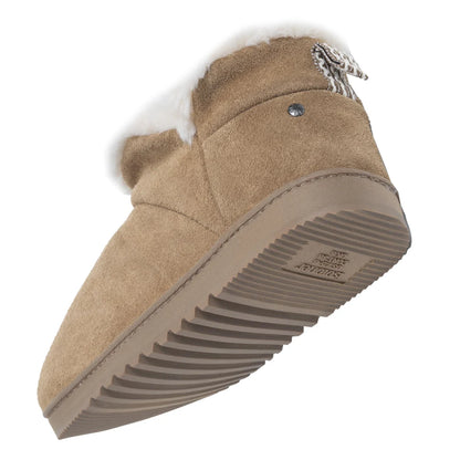 Chaussons Bottillons en Cuir Femme Camel | Isotoner | 97440