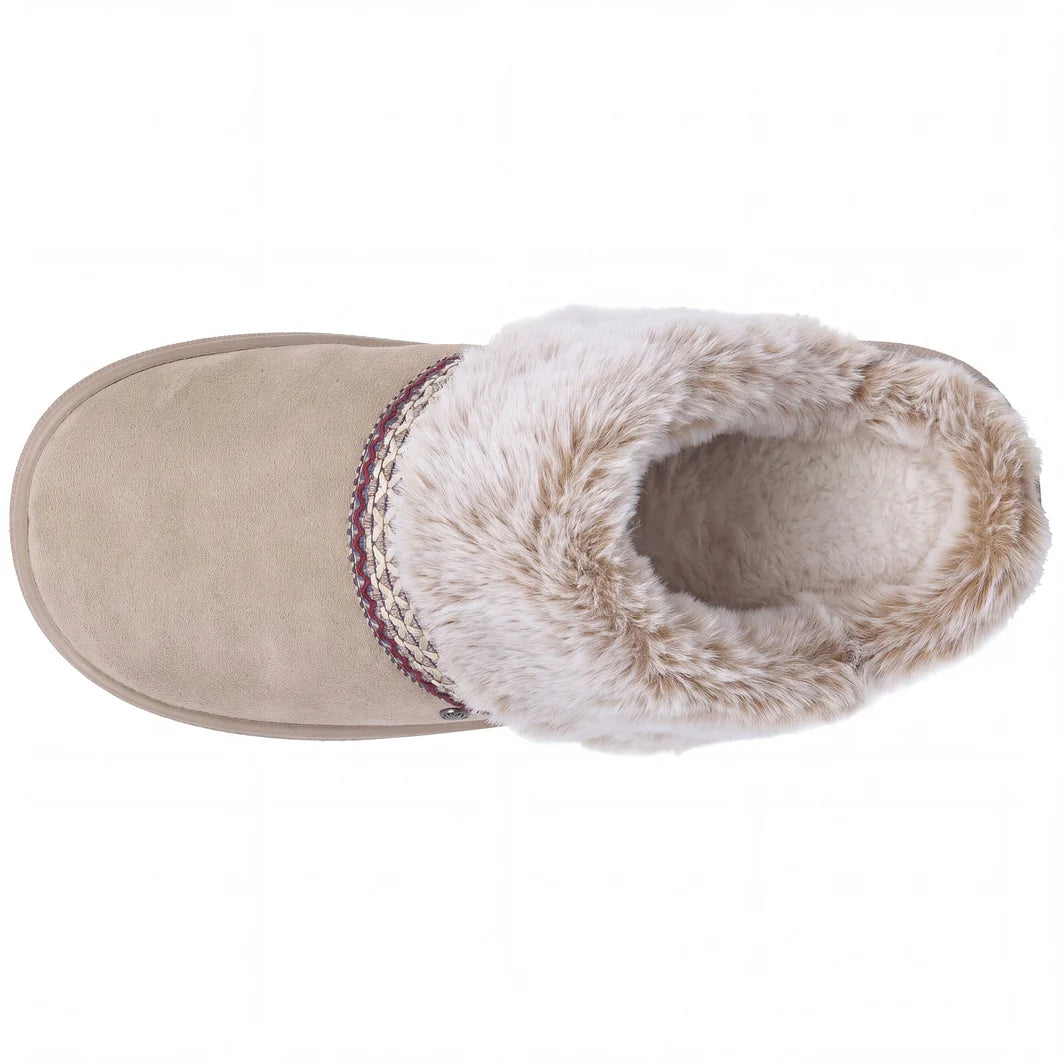 Chaussons Mules Femme BLOUP Beige | Isotoner | 97441