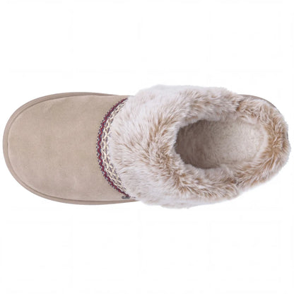 Chaussons Mules Femme BLOUP Beige | Isotoner | 97441