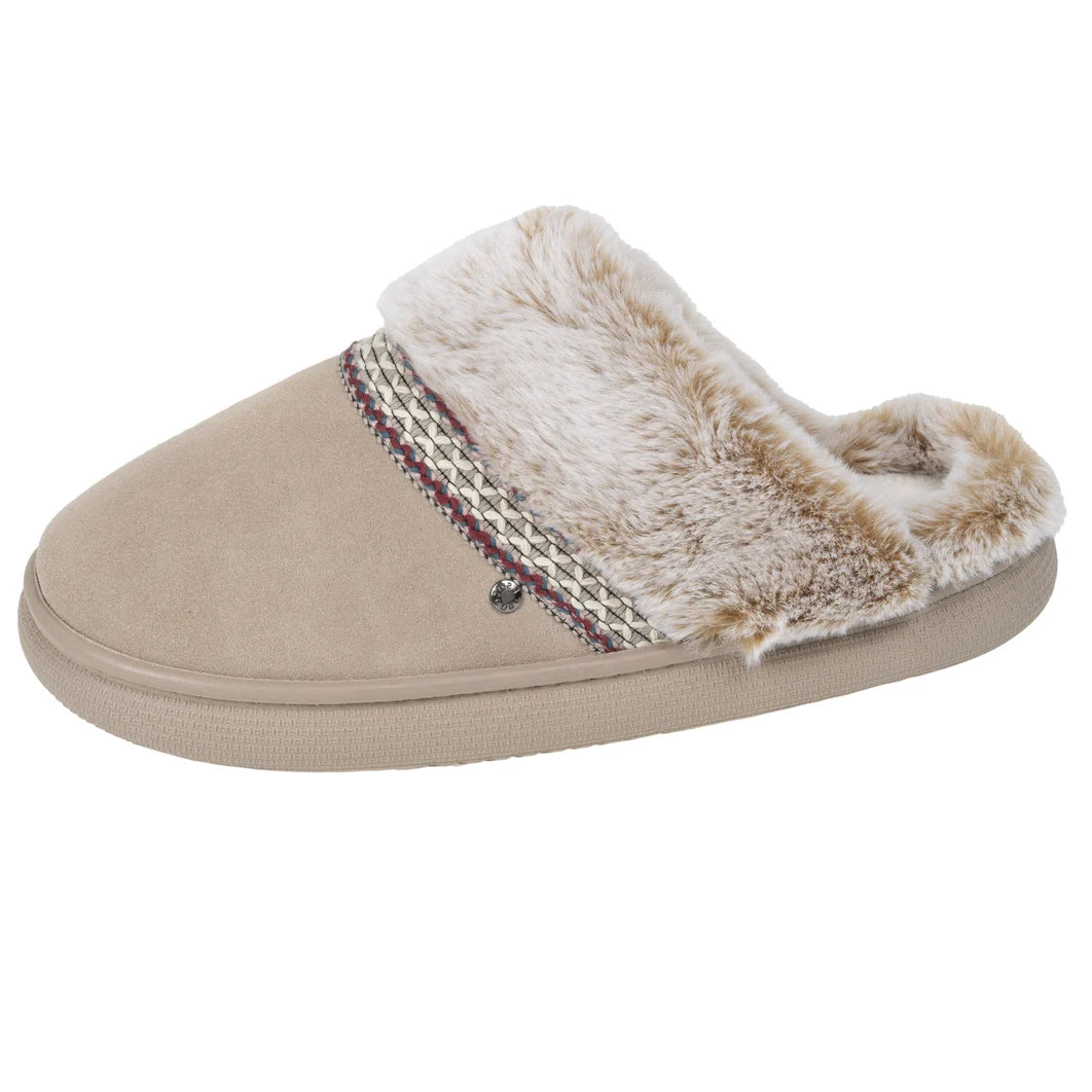 Chaussons Mules Femme BLOUP Beige | Isotoner | 97441