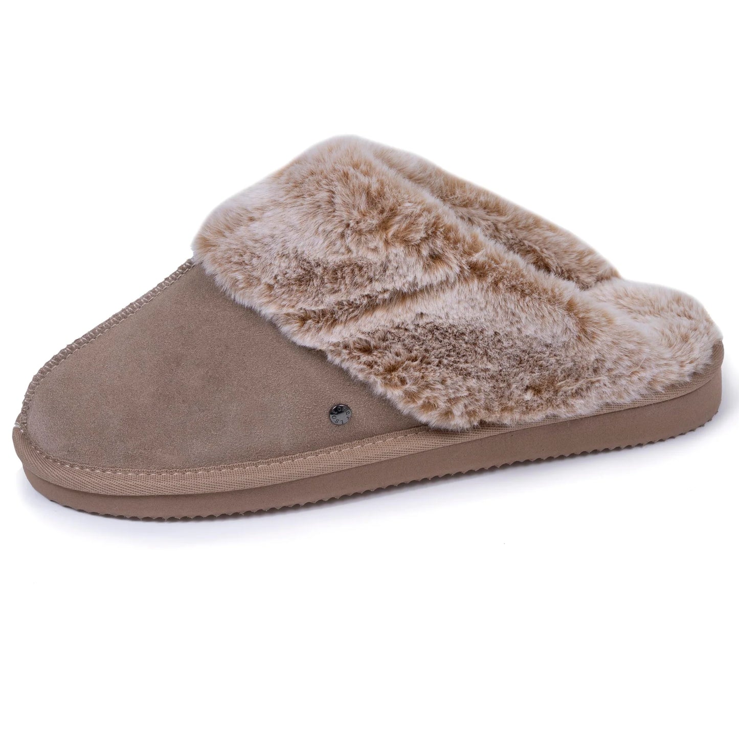 Chaussons mules fourrés | 97282 Beige