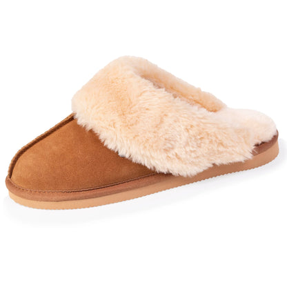Chaussons mules fourrées Isotoner | Camel | 97282