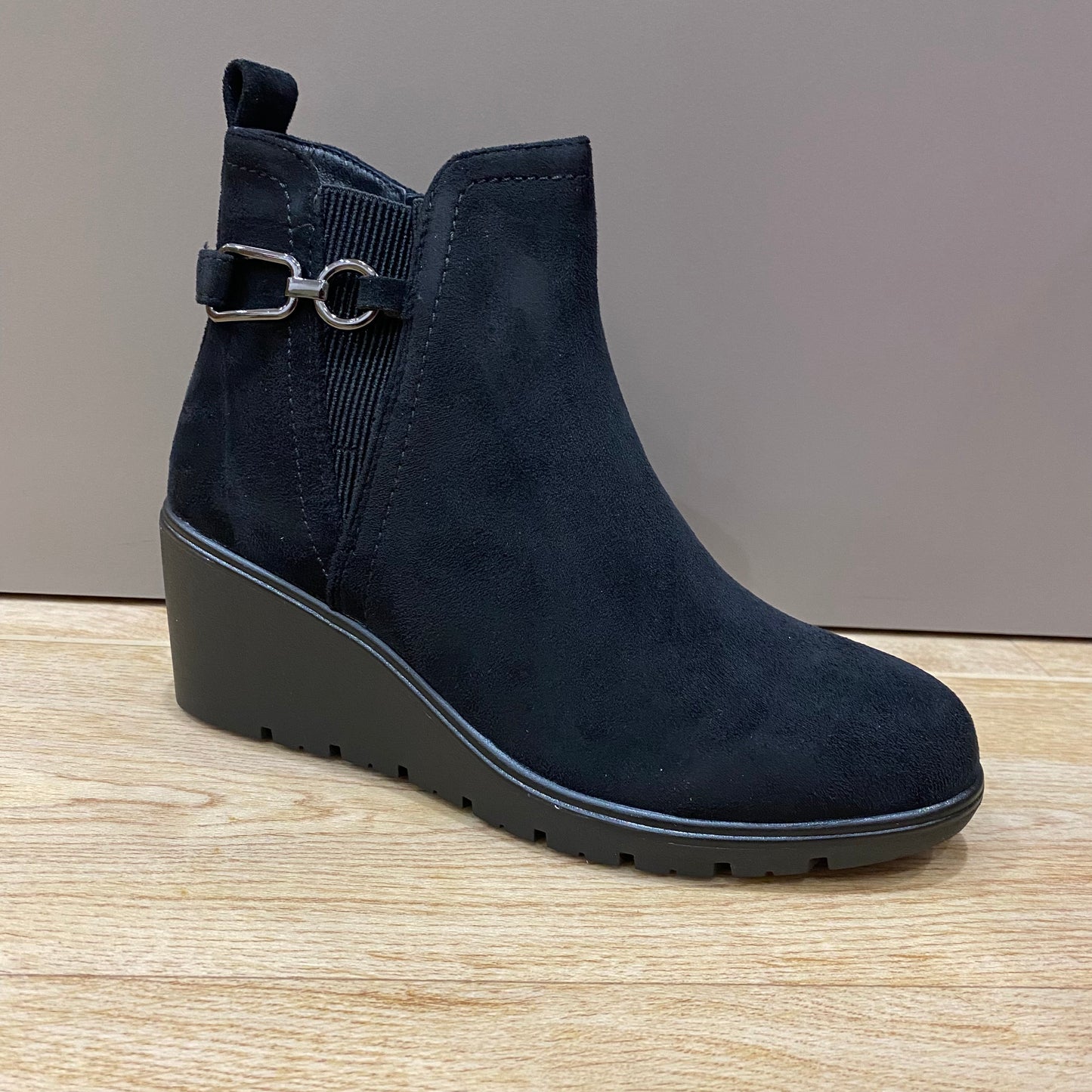 Bottines compensées | CHC283 Noir