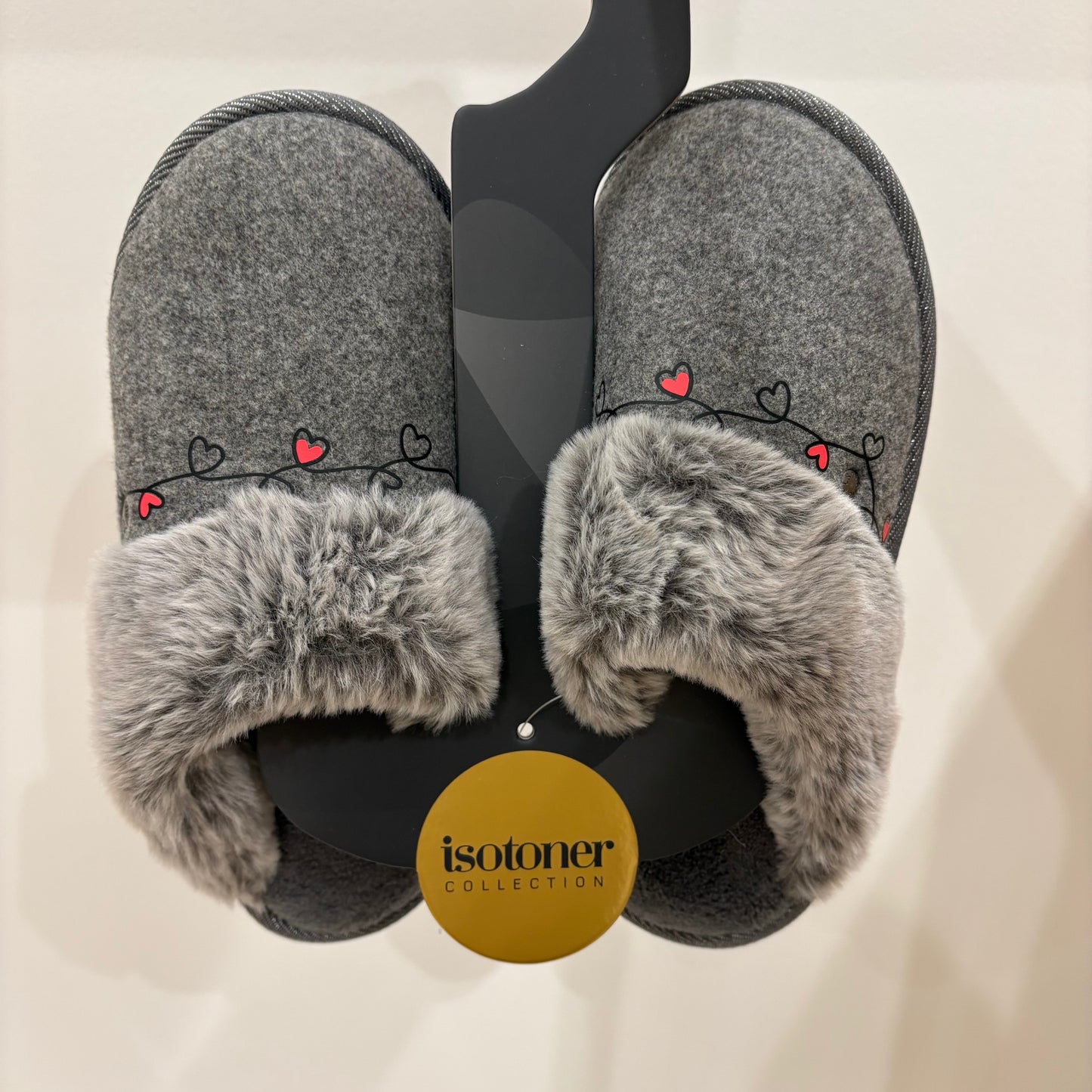 Chaussons mules Isotoner | Gris | 97357