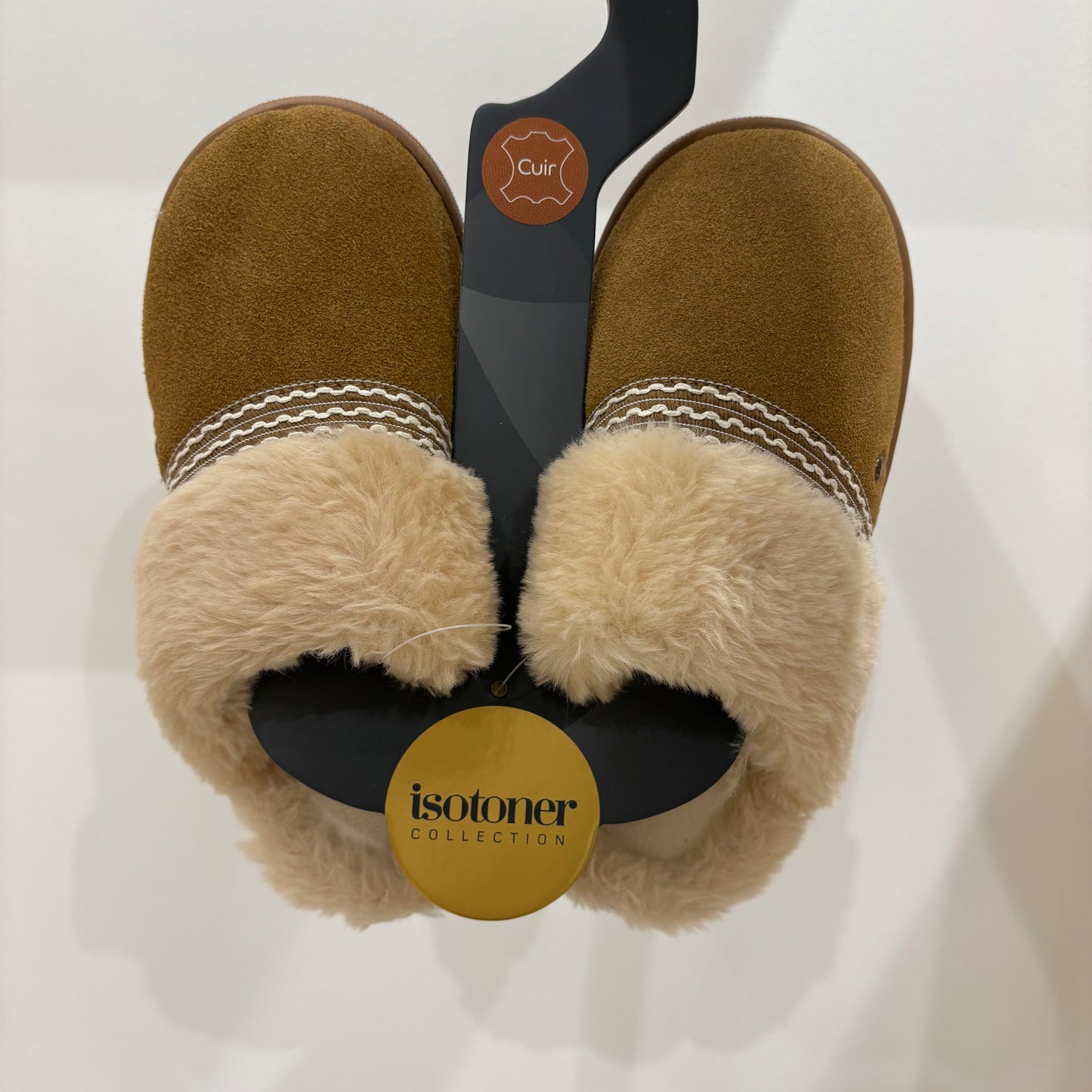 Chaussons mules XTRA confort Isotoner | Camel | 97441
