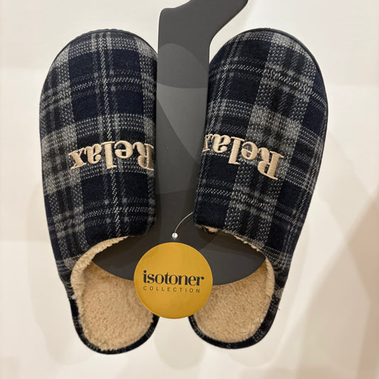 Chaussons mules homme Isotoner | Marine | 98032