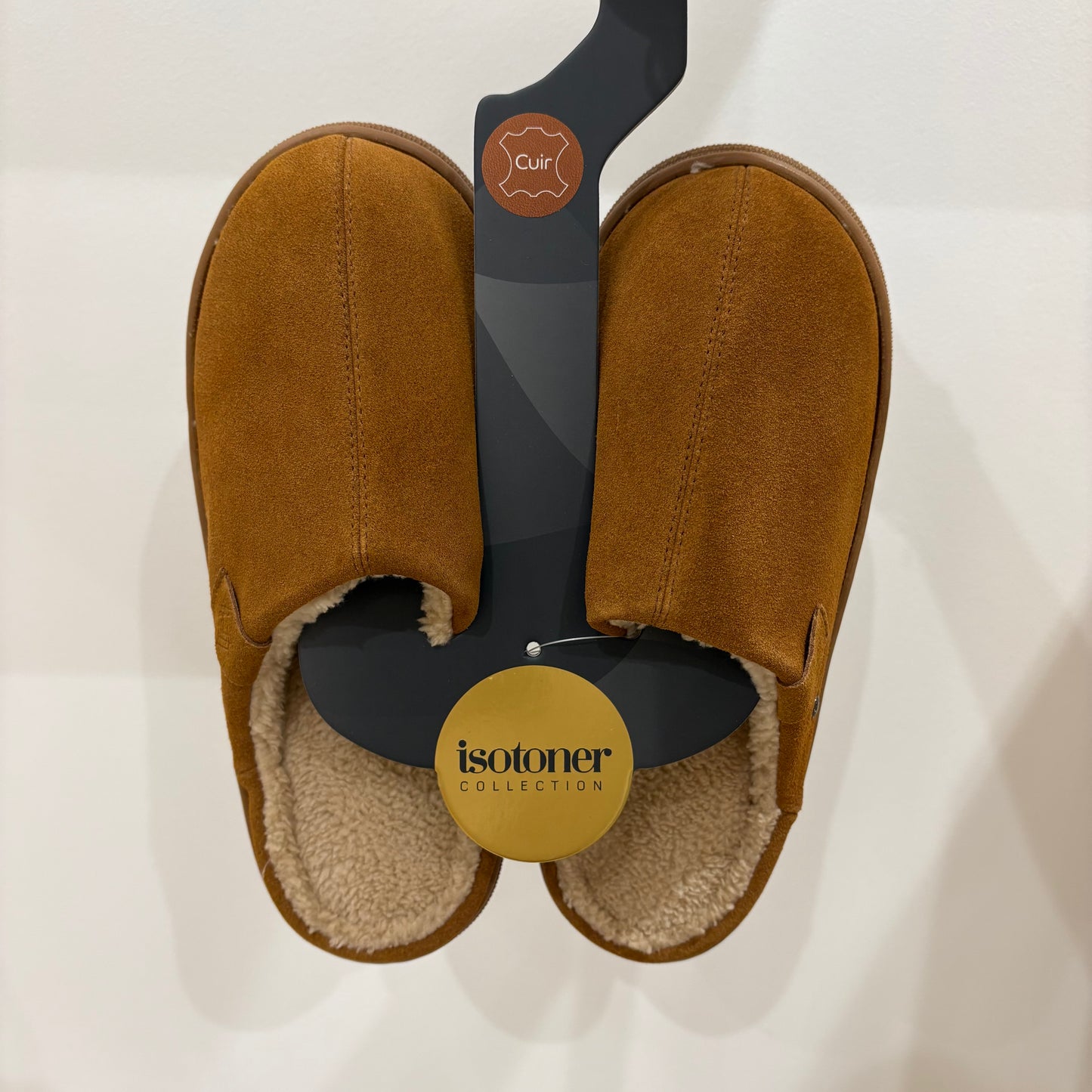 Chaussons mules XTRA confort homme Isotoner | Camel | 98329