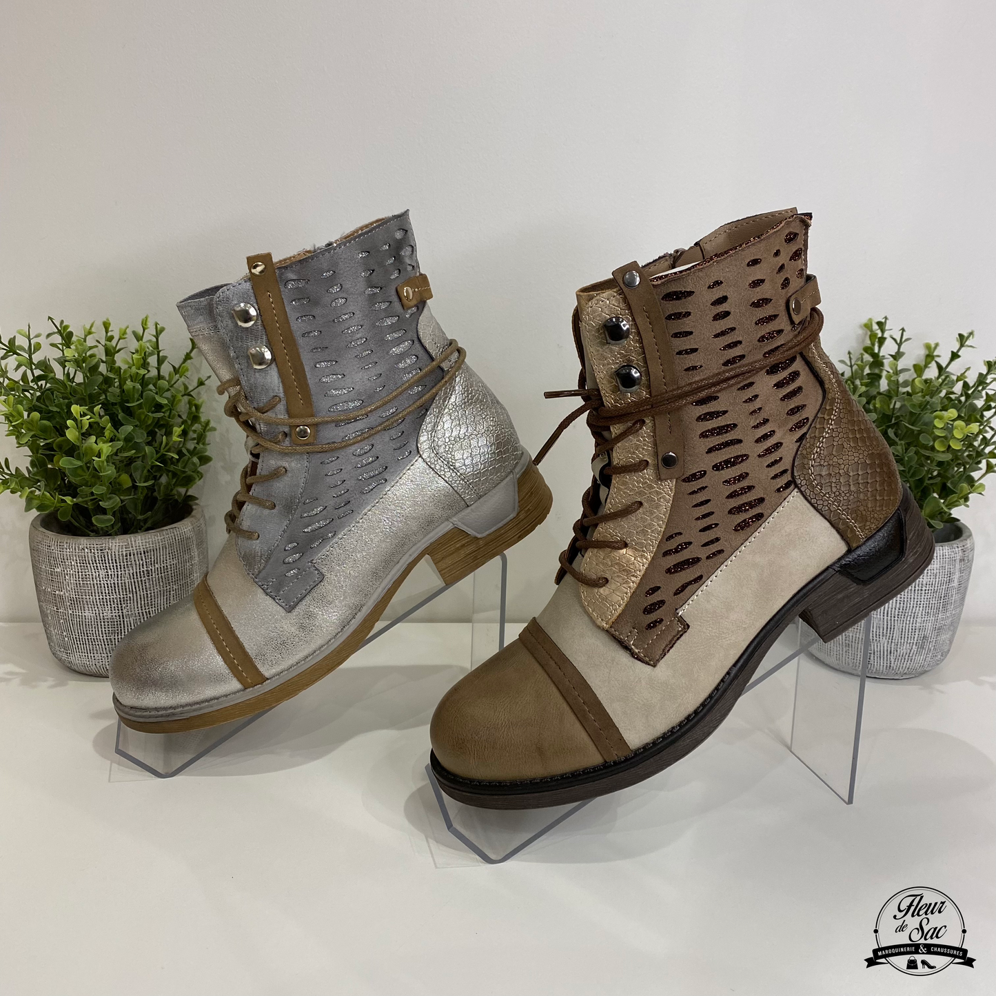 Bottines Lady Glory | F6203 Argent