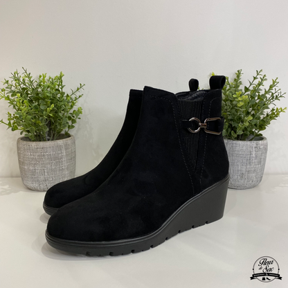 Bottines compensées | CHC283 Noir