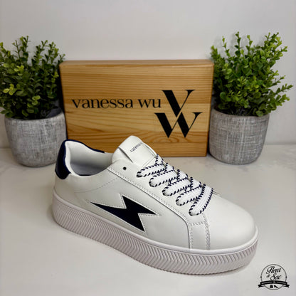 Vanessa Wu - Baskets JANE EMBLEM Marine | BK2838