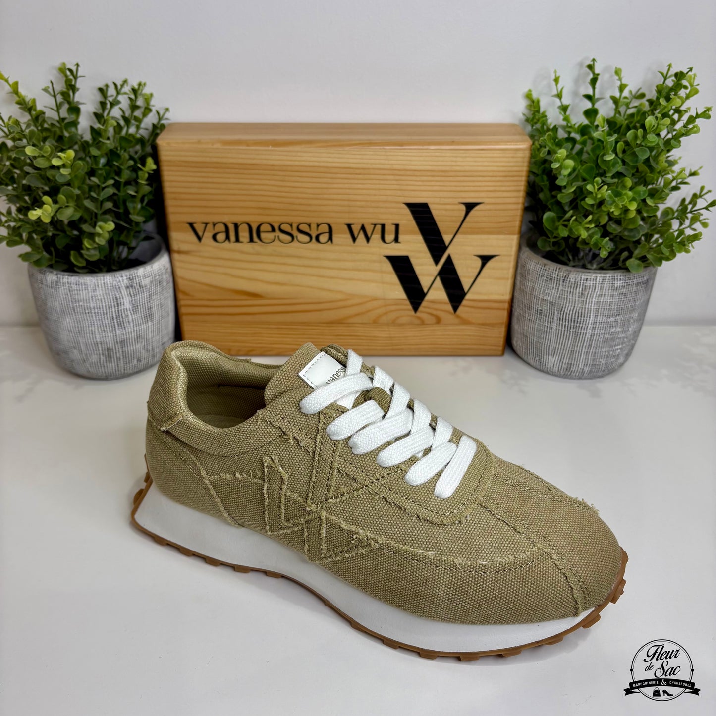 Vanessa Wu - Baskets FLOW STAPLE Kaki | BK2918