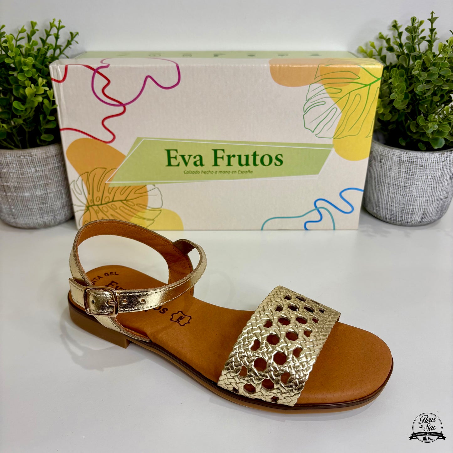 Sandales en cuir Eva Frutos | 3089 Or