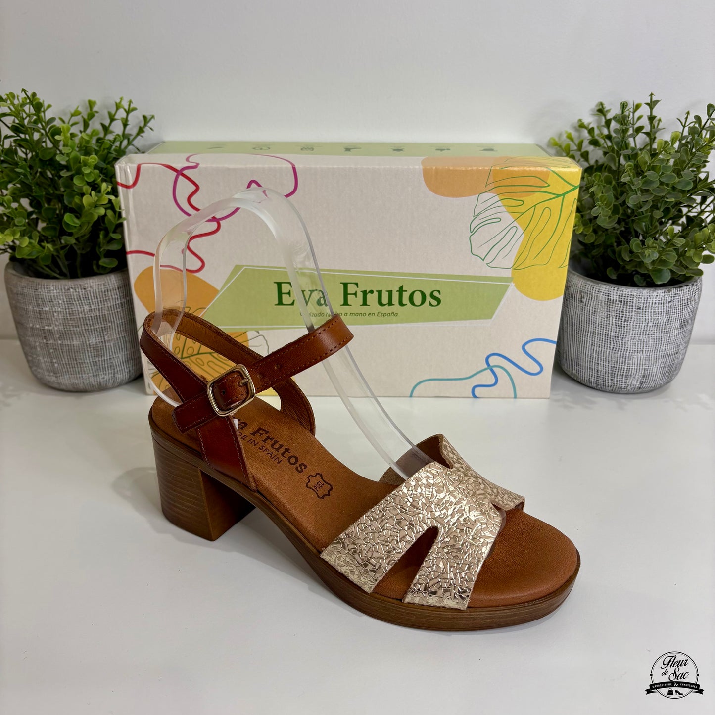 Sandales en cuir Eva Frutos | 6631 Or