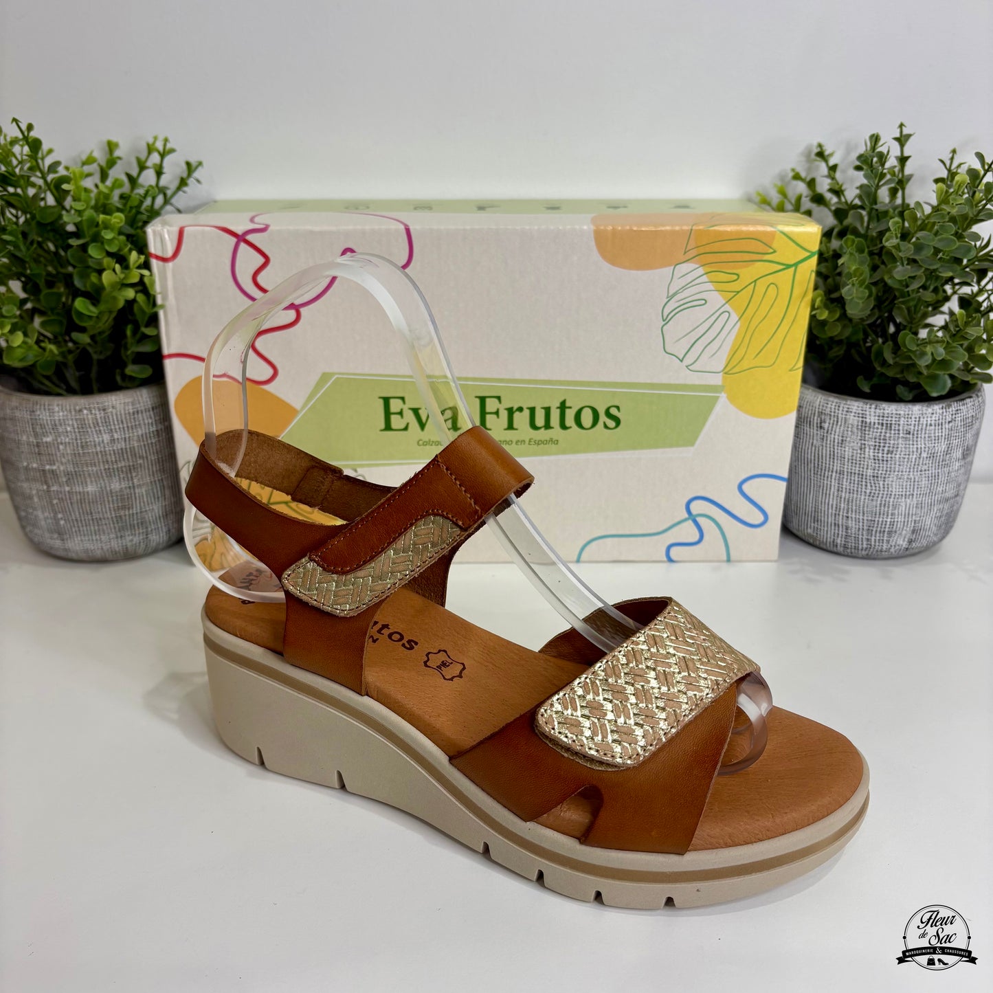 Sandales en cuir Eva Frutos | 6410 Camel