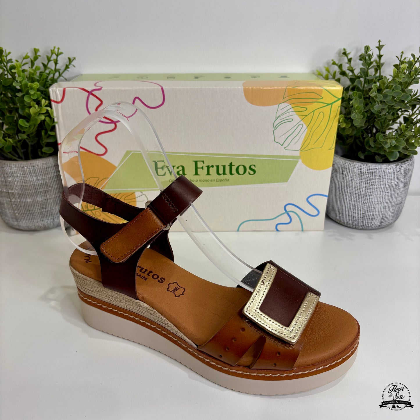 Sandales en cuir Eva Frutos | 558 Marron