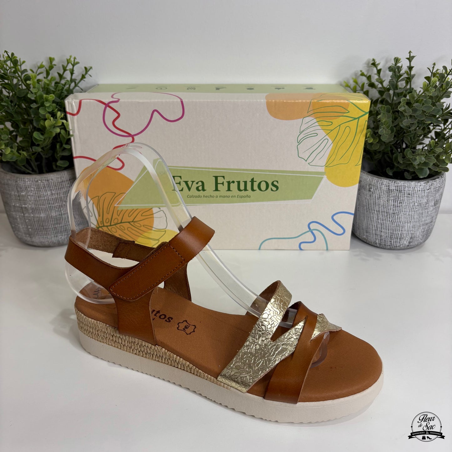 Sandales en cuir Eva Frutos | 4206 Camel