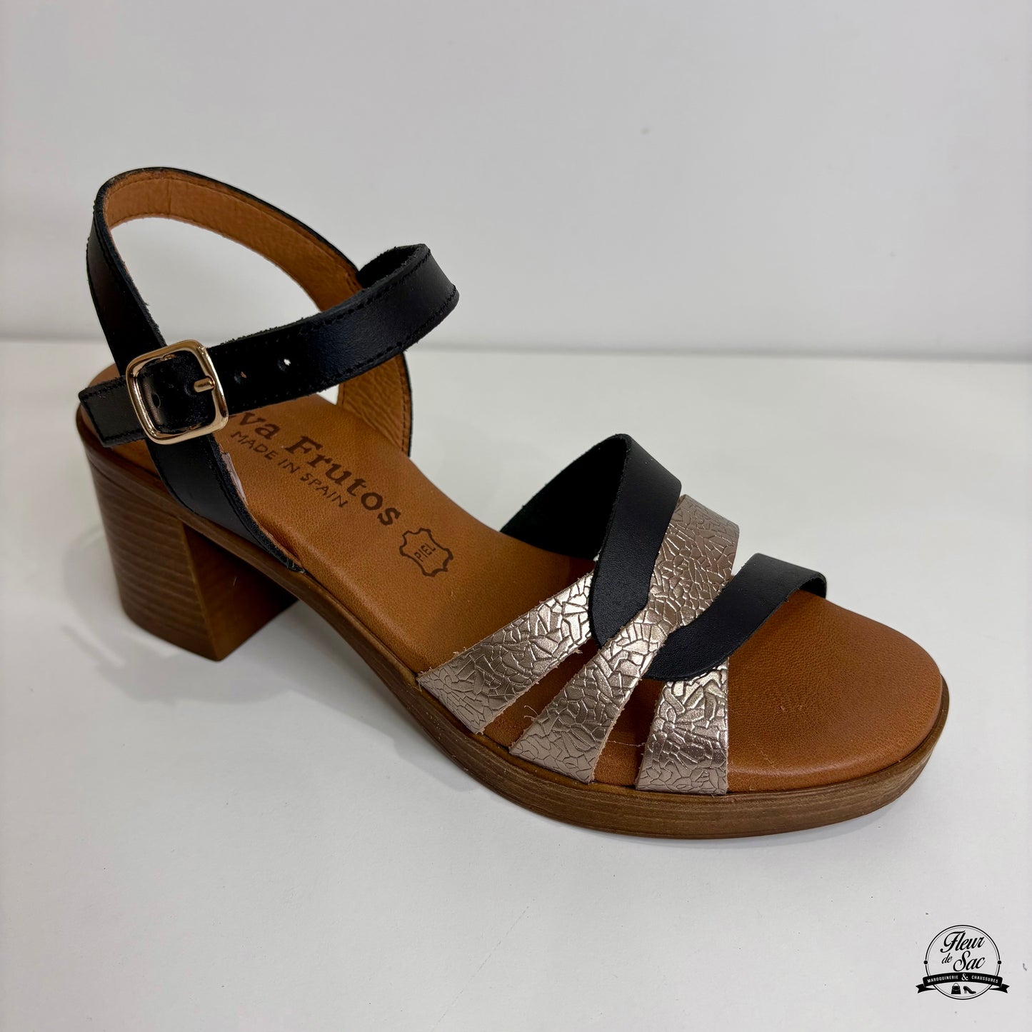 Sandales en cuir Eva Frutos | 6600 Noir