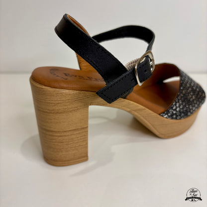 Sandales en cuir Eva Frutos | 6869 Noir