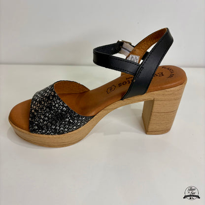 Sandales en cuir Eva Frutos | 6869 Noir