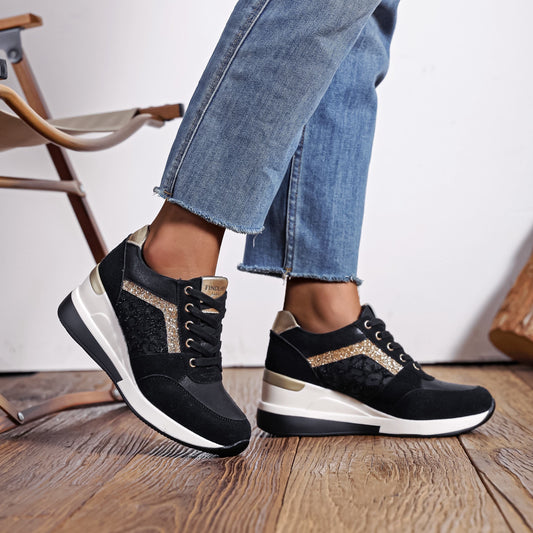 Baskets compensées | F0938 Noir