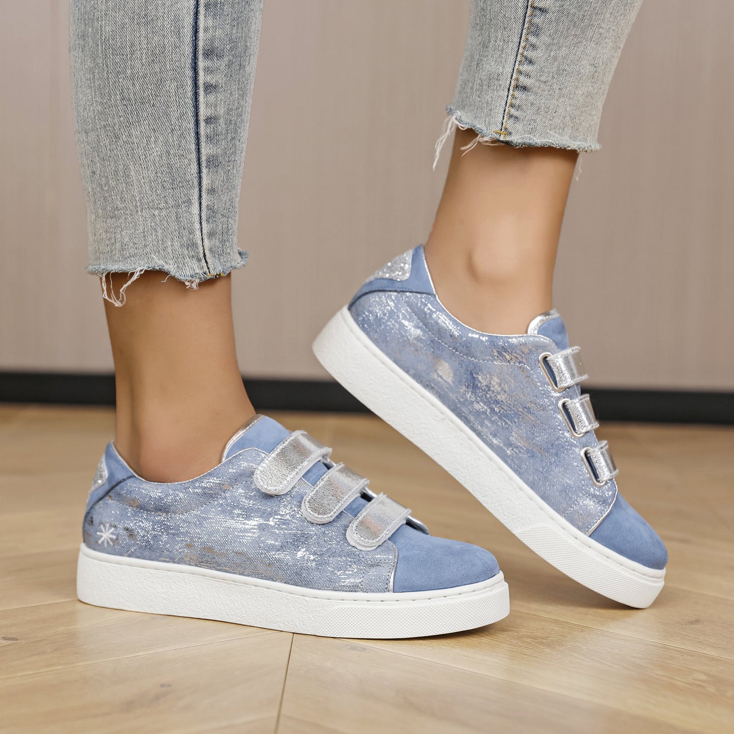 Baskets à scratch Lana | M5012 Bleu