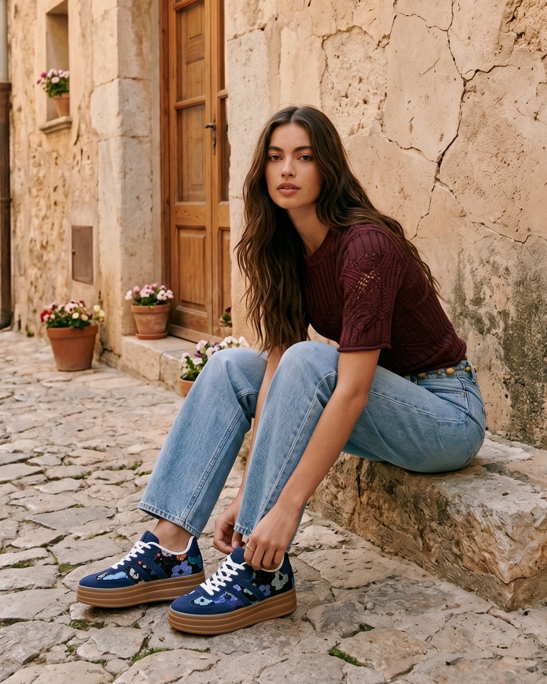 Baskets Léa | Bleu Marine | LT33-70