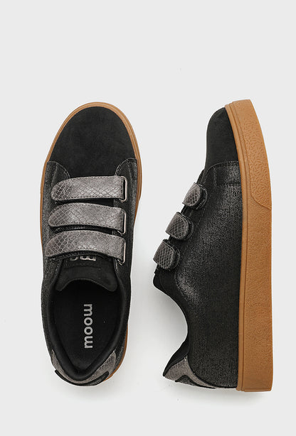 Baskets à scratchs Moow | Noir | M6613